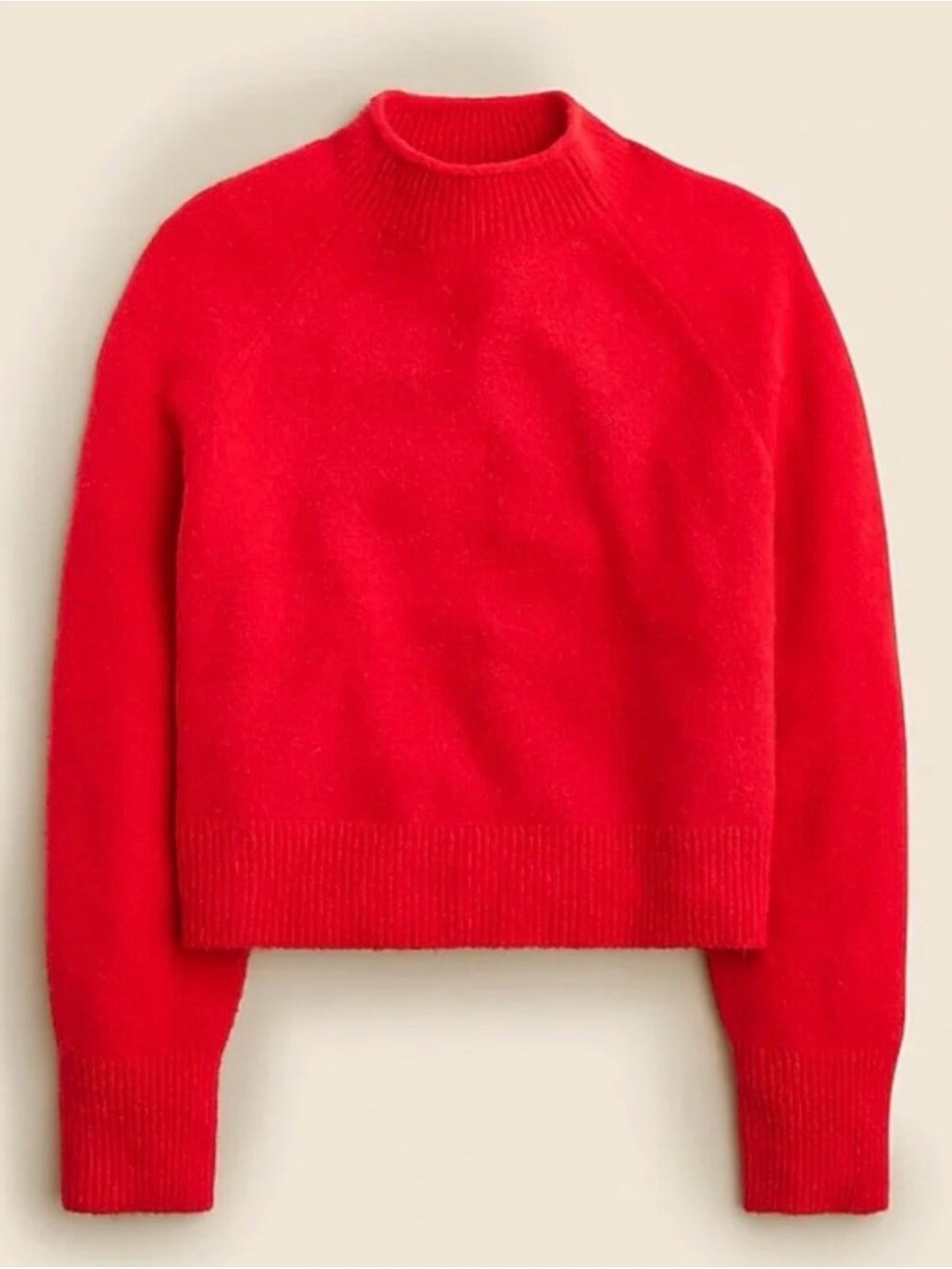 J. Crew Rollneck Sweater in Supersoft Yarn in Cardinal Red